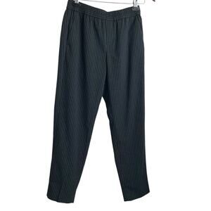 Banana‎ Republic Women Pants 4 Black Pinstripe Stretch Comfort Office Travel